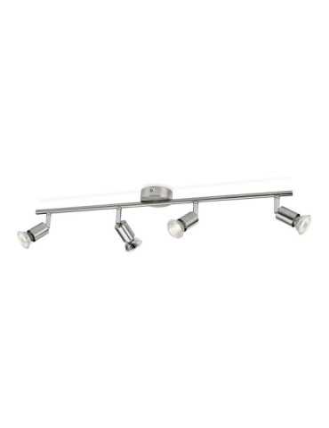 Foco 4 Elementos Limbali GU10 (Bombilla No Incluida) Color Cromo Mate 69 x 10 x 15,5 cm PHILIPS 2