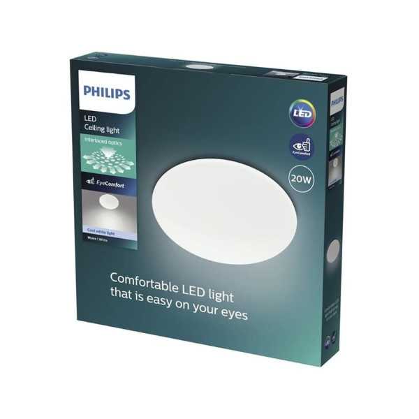 Plafón LED Circular Moire 20 W 4000 k 2300 lm Ø38 x 5 cm PHILIPS