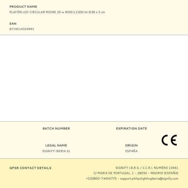 Plafón LED Circular Moire 20 W 4000 k 2300 lm Ø38 x 5 cm PHILIPS
