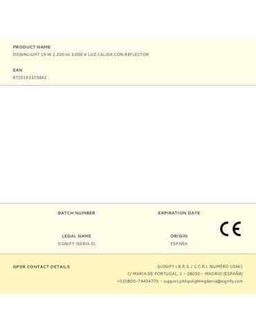 Downlight 19 W 2.200 lm 3.000 K Luz Calida con Reflector PHILIPS 2