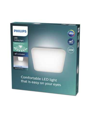 Plafón LED Cuadrado Mauve 24 W 4000 k 3000 lm 43 x 43 x 7,5 cm PHILIPS 2