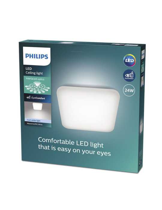 Plafón LED Cuadrado Mauve 24 W 4000 k 3000 lm 43 x 43 x 7,5 cm PHILIPS