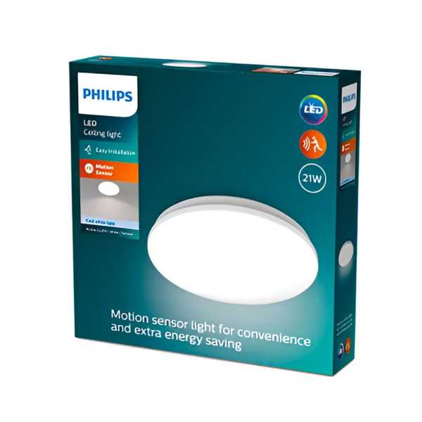 Plafón LED Circular con Sensor Acuna 21 W 4000 k 2900 lm 34,5 x 34,5 x 7,1 cm PHILIPS
