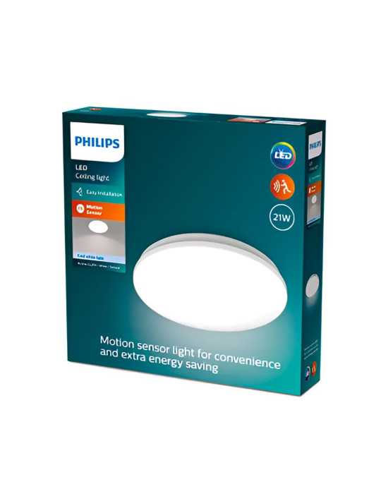 Plafón LED Circular con Sensor Acuna 21 W 4000 k 2900 lm 34,5 x 34,5 x 7,1 cm PHILIPS