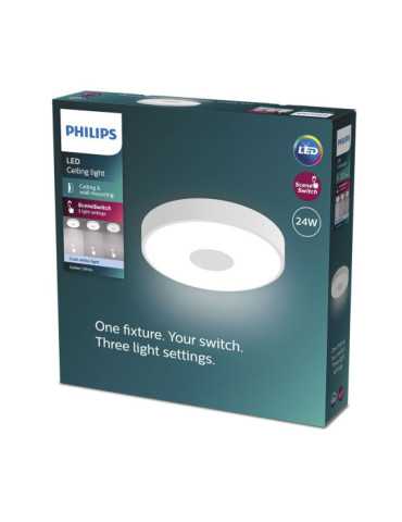 Plafón LED Circular con Regulación de Intensidad Coiner 24 W 4000 k 2800 lm Ø 38,9 x 8 cm PHILIPS 2