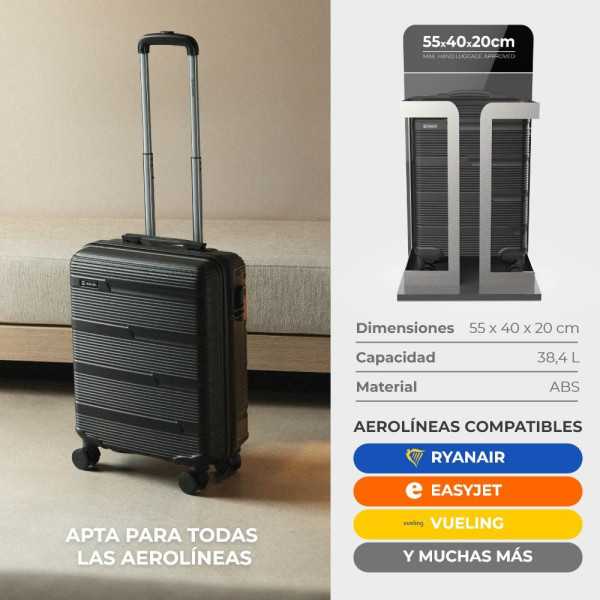Set de Maletas 3 Piezas Negro, 12", 20" y 24" NUMADA