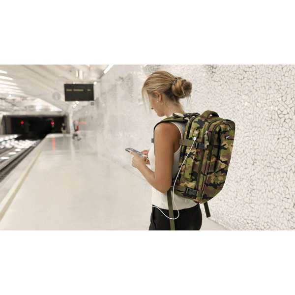 Mochila de 20 l Explorer Backpack B40 40 x 25 x 20 cm. Estampado Camuflaje NUMADA