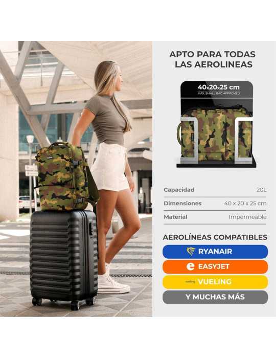 Mochila de 20 l Explorer Backpack B40 40 x 25 x 20 cm. Estampado Camuflaje NUMADA