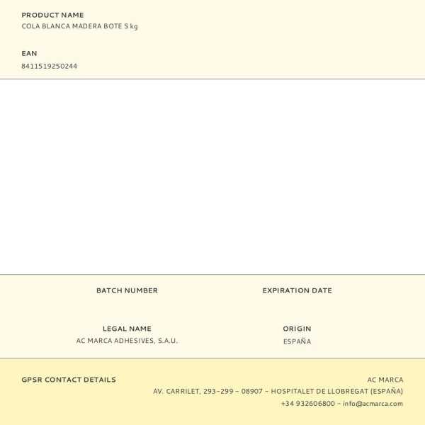 Cola Blanca Madera Bote 5 kg CEYS