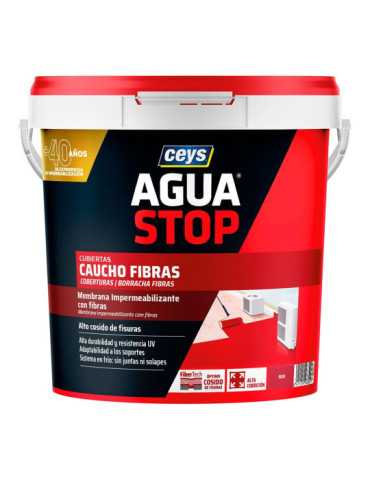Aguastop Caucho Fibras Rojo 5 kg CEYS