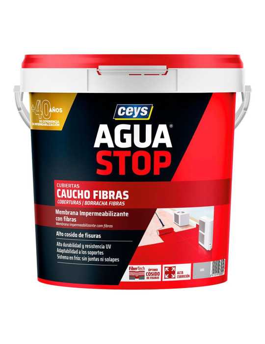 Aguastop Caucho Fibras Gris 5 kg CEYS