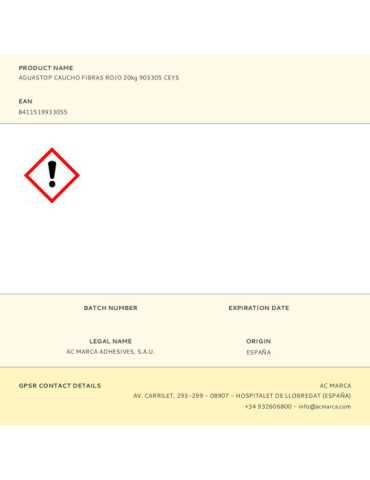 Aguastop Caucho Fibras Rojo 20 kg CEYS 2