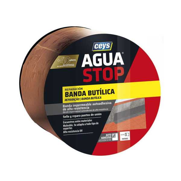Aguastop Banda Impermeable Butilo Color Teja 10 cm x 10 m CEYS