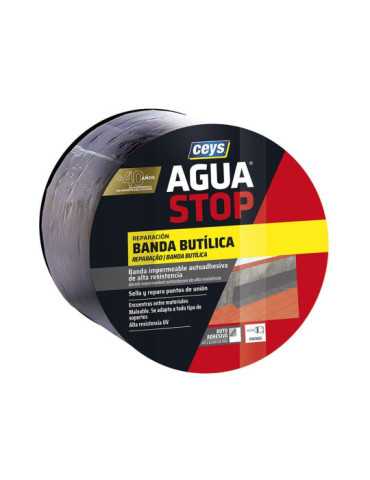 Aguastop Banda Impermeable Butilo Color Gris 10 cm x 10 m CEYS