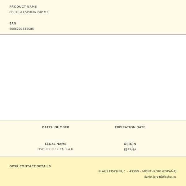 Pistola Espuma Pup M3 FISCHER