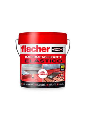 Impermeabilizante Gris con Fibras 4 L FISCHER