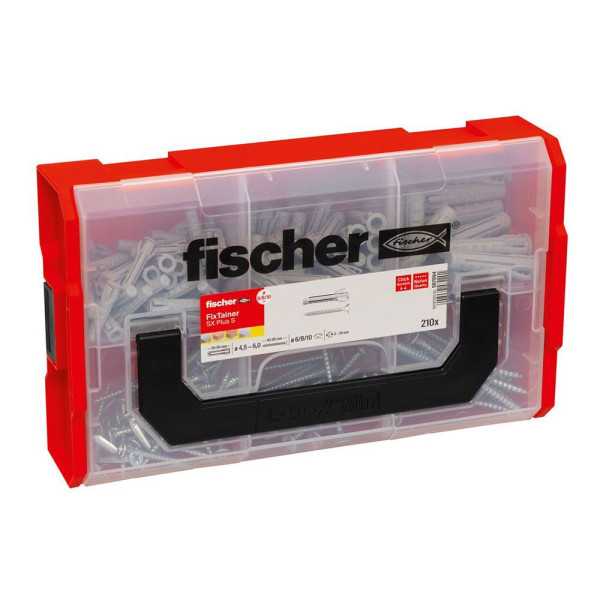 Tacos Sx Plus S 6/8/10 + Tornillos, Maletin Fixtainer 210 uds FISCHER
