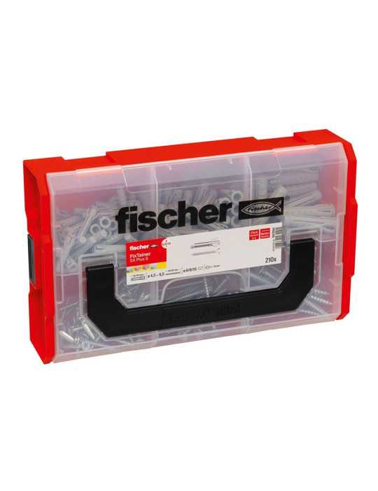 Tacos Sx Plus S 6/8/10 + Tornillos, Maletin Fixtainer 210 uds FISCHER