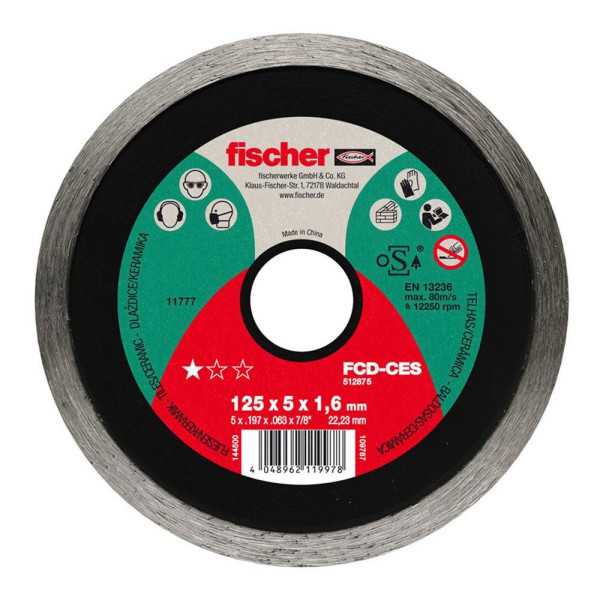 Disco Diamantado para Cerámica Fcd-Ces Ø115 x 1,6 x 22,23 mm FISCHER