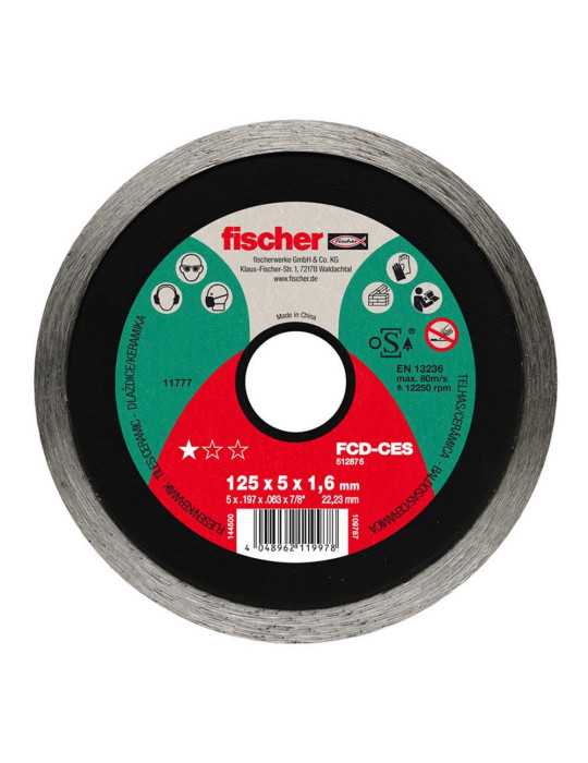 Disco Diamantado para Cerámica Fcd-Ces Ø115 x 1,6 x 22,23 mm FISCHER