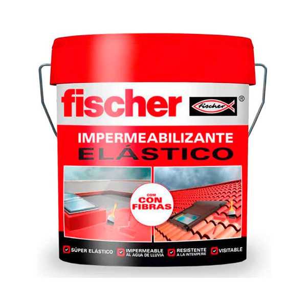 Impermeabilizante Rojo con Fibras 15 l FISCHER