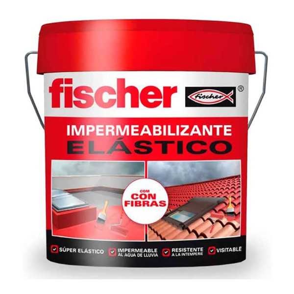 Impermeabilizante Gris con Fibras 15 L FISCHER
