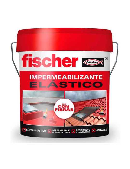 Impermeabilizante Gris con Fibras 15 L FISCHER