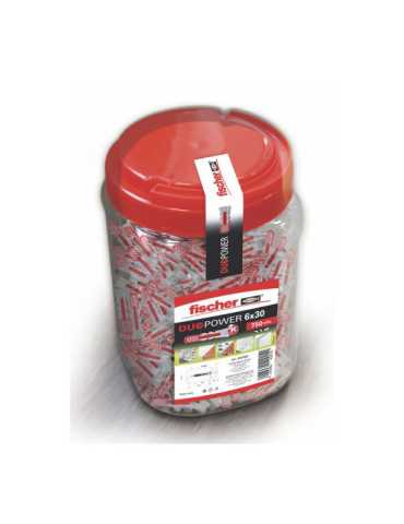 Taco Duopower Ø6 x 30 mm, Bote 750 uds FISCHER