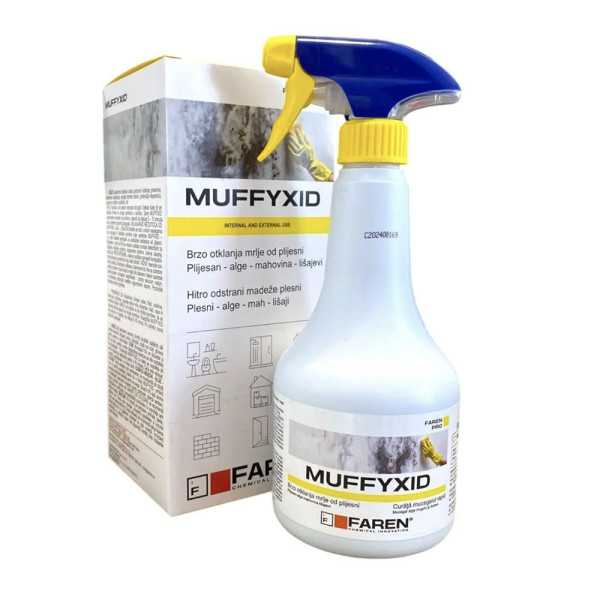 Lote de 12 Unidades Muffyxid Box 500ml Eliminador Moho Desinfectante con Cloro Activo FAREN