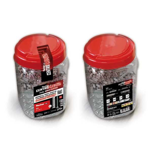 Taco Sx Ø6 x 30 mm, Bote 375 uds FISCHER