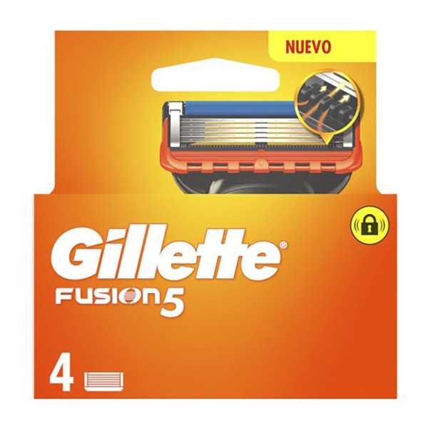 Cuchillas de Recambio FUSION5, Pack de 4 uds GILLETTE