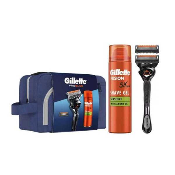 Neceser Proglide, Maquinilla + 2 Recambios y Gel de Afeitar GILLETTE