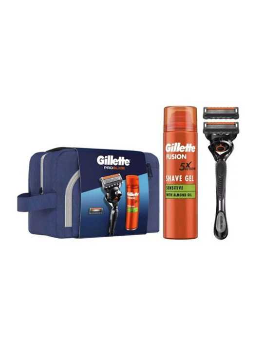Neceser Proglide, Maquinilla + 2 Recambios y Gel de Afeitar GILLETTE
