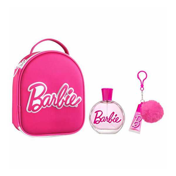 Neceser Barbie con Colonia 100 ml + Brillo de Labios y Llavero MATTEL