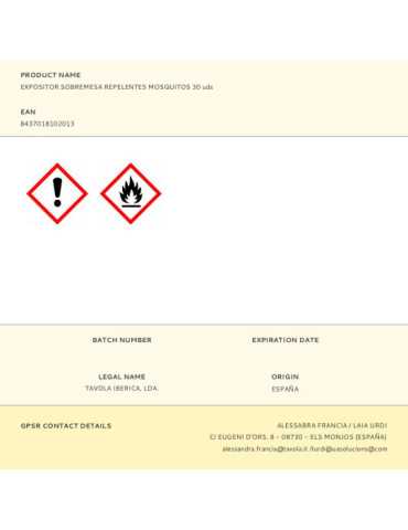 Expositor Sobremesa Repelentes Mosquitos 30 uds ORPHEA 2
