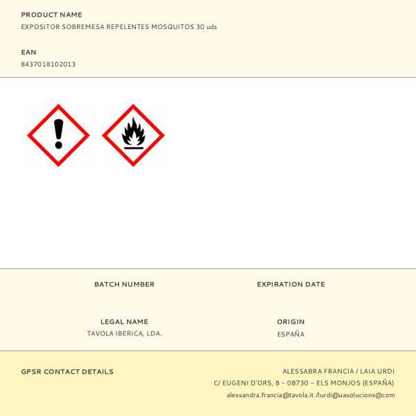 Expositor Sobremesa Repelentes Mosquitos 30 uds ORPHEA