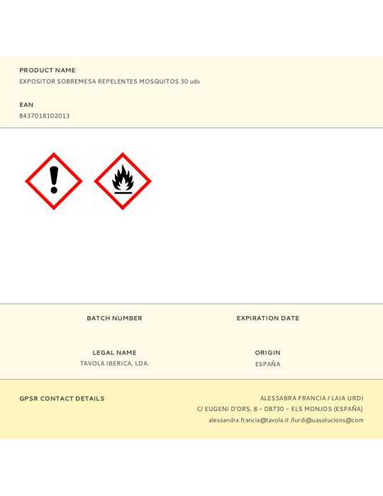 Expositor Sobremesa Repelentes Mosquitos 30 uds ORPHEA