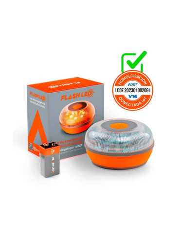 Baliza V16 de Emergencia Homologada Conectada Geolocalizable con Dgt 3.0 FLASHLED