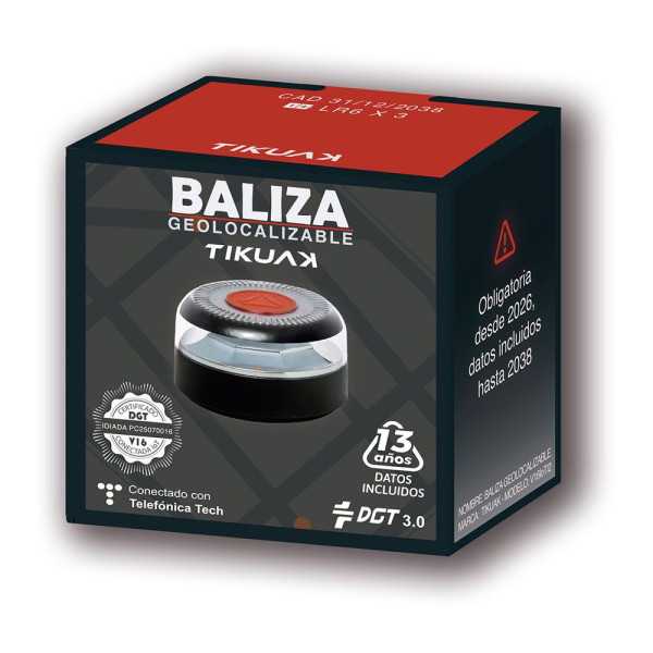 Baliza V16 de Emergencia Homologada Conectada Geolocalizable con Dgt 3.0 TIKUAK