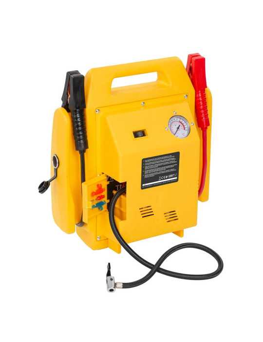 Arrancador Portátil 4 en 1, 12 V POWERPLUS