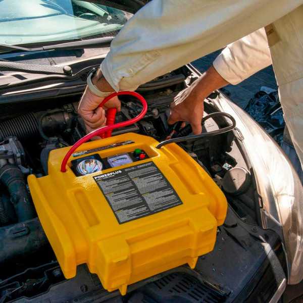Arrancador Portátil 4 en 1, 12 V POWERPLUS