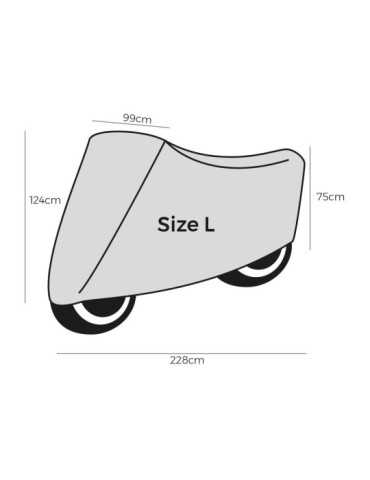 Funda para Proteger Motos Talla L 228x124cm DUNLOP 2