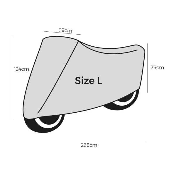 Funda para Proteger Motos Talla L 228x124cm DUNLOP