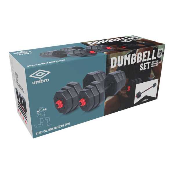 Juego de Mancuernas Extensible 19 Piezas UMBRO