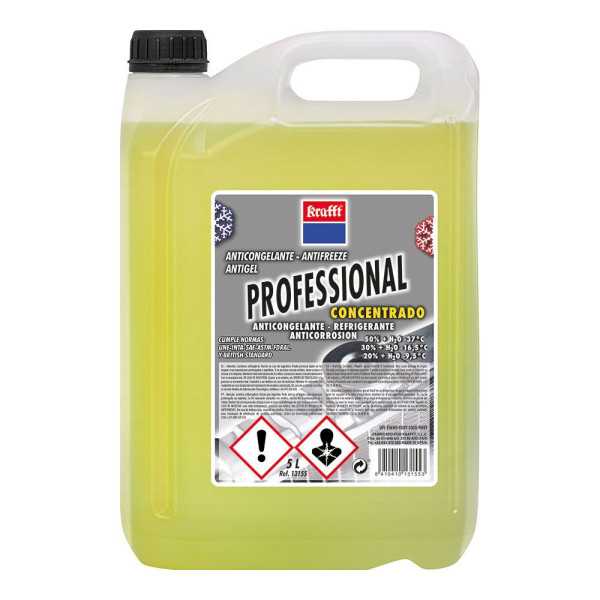 Anticongelante Concentrado, Professional, 5 L, Amarillo KRAFFT