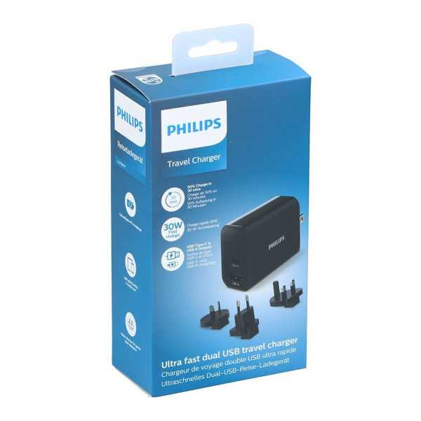 Cargador de Viaje Ultra Rapido con Accesorios PHILIPS
