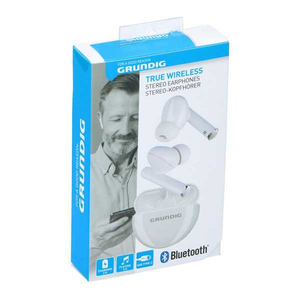 Auriculares Earbuds Bluetooth con Estuche Blanco GRUNDIG