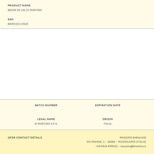Lote de 2 Unidades Bidón de Plástico 10 l DIMARTINO