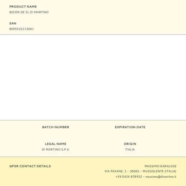 Lote de 2 Unidades Bidón de Plástico 5 l DIMARTINO