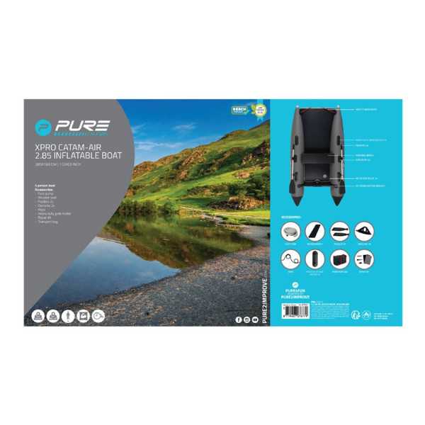 Bote Catamaran Xpro Catam-Air 2.85, Hinchable, 6 Cv, 160 x 285 cm PURE 4 FUN
